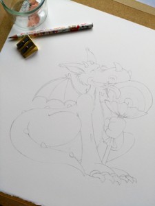 crayonné dragon;edition petit louis